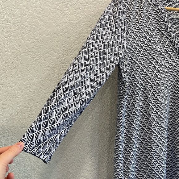 NEW Southern Tide Blue & White Pattern Jamie Performance Shift Dress Size XS - Picture 3 of 9